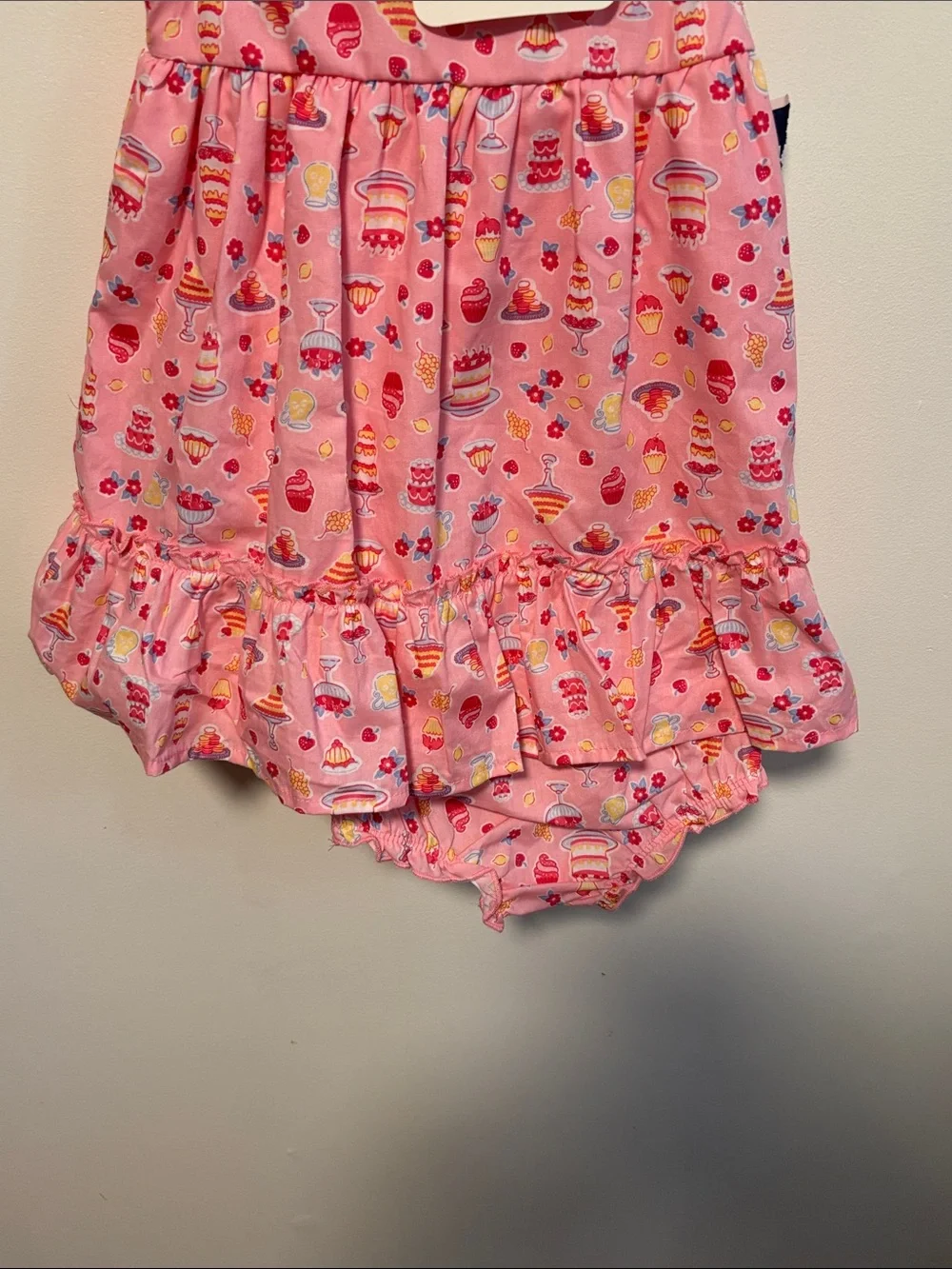 Cynthia Rowley Pink Dessert Print Dress with Matching Bloomers